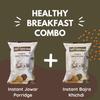 Millettree Healthy Breakfast Instant Jowar Dalia 250 Gram & Bajra Khichdi 150 Gram Combo, Ready To Eat, Gluten Free, Rich in Protein & Fibre | Instant & Nutritious Meal view 3