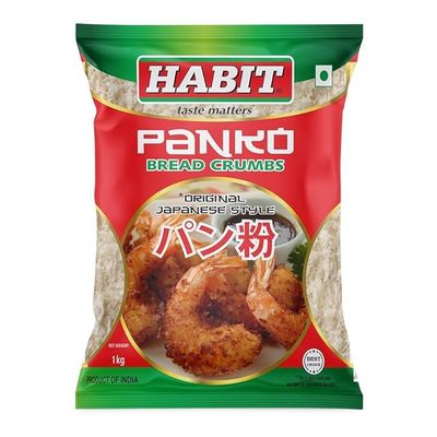 H'ABIT Panko Style Bread Crumbs 1Kg | Japanese-Style Light & Crunchy Coating | Perfect for Deep-Fried Foods, Baked Pasta, Casseroles & More | Crisp Texture