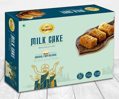 Brijwasi Original Mathura Special Desi Ghee Milk Cake  Authentic Indian Sweet, 400g