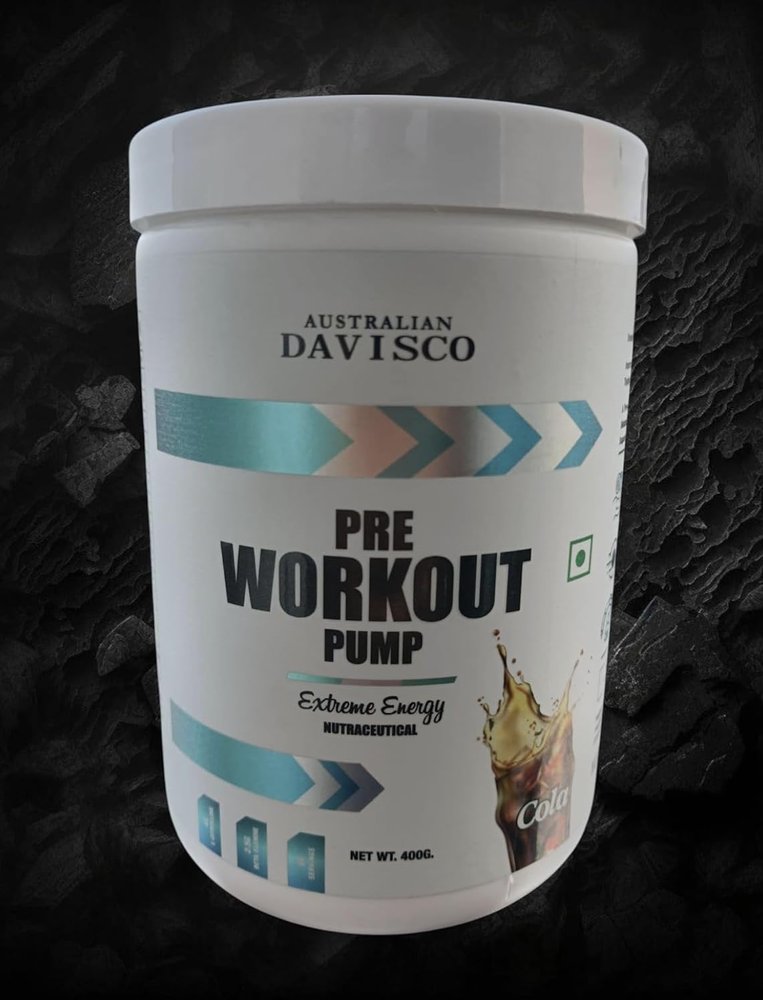 Australian Davisco Pre Workout Pump, Extreme Energy Formula, Cola Flavour, 400g