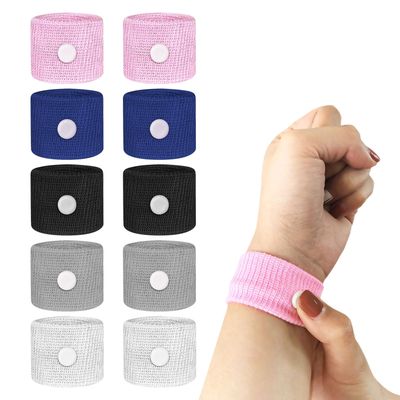 10 Pcs Travel Sickness Bands, 1.18 * 1.97in Cruise Essentials, Anti Sickness Wristbands Easy to Use Motion Sickness Patch Vomiting Band, Suitable for Everyone'S Motion Sickness Patch