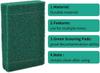 Heavy Duty Non-Scratch Kitchen Scrub Pad Sponge | Durable Long Lasting & Odor Resistant | Dishwashing Scrubber Sponge Pad for Utensils, Non-Stick Cookware & Kitchen Cleaning | (4, Scrubber-Green Pad) view 3