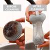 Heavy Duty Non-Scratch Kitchen Scrub Pad Sponge | Durable Long Lasting & Odor Resistant | Dishwashing Scrubber Sponge Pad for Utensils, Non-Stick Cookware & Kitchen Cleaning | (8, Steel-Wire Bowl) view 2