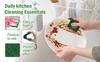 Heavy Duty Non-Scratch Kitchen Scrub Pad Sponge | Durable Long Lasting & Odor Resistant | Dishwashing Scrubber Sponge Pad for Utensils, Non-Stick Cookware & Kitchen Cleaning | (12, Scrubber-Green Pad) view 2