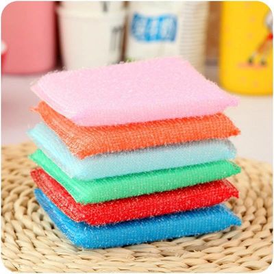 Heavy Duty Non-Scratch Kitchen Scrub Pad Sponge | Durable Long Lasting & Odor Resistant | Dishwashing Scrubber Sponge Pad for Utensils, Non-Stick Cookware & Kitchen Cleaning | (4, Power-Pad)