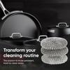Heavy Duty Non-Scratch Kitchen Scrub Pad Sponge | Durable Long Lasting & Odor Resistant | Dishwashing Scrubber Sponge Pad for Utensils, Non-Stick Cookware & Kitchen Cleaning | (4, Steel-Wire Bowl) view 4