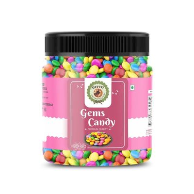 GITTO DRY FRUITS & MORE Gems Candy Family Pack | Colorful Chocolate Filled Bites Loved by All Ages | Ideal for Bulk Gifting Parties Snacking | No Preservatives or Artificial Flavors 900gm