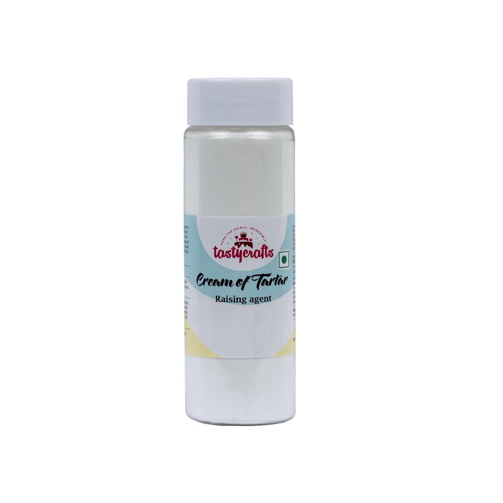 Tastycrafts Cream of Tartar 100g | Food Grade Baking Powder Substitute for Cakes, Candies, Gelatin Desserts & Bakery Recipes | Whipping Aid for Egg Whites & Fondant