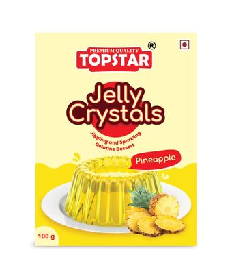 Jelly Crystals (Non-Veg) - Pack of 12 (100GM, Pineapple)
