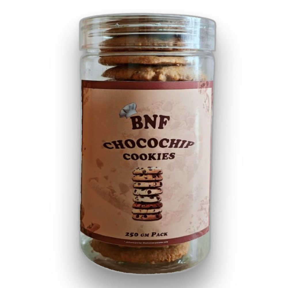 BNF Choco Chip Cookies  250g | Indulgent Chocolate Chip Flavour | Premium Freshly Baked Crunchy Indian Cookies | Perfect for Snacking, Sharing & Gifting | 100% Vegetarian |