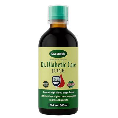 Dr.Curelys Diabetic Care Juice 500 ml | Pack of 1 | Ayurvedic Medicine with Neem, Karela & Jamun | Herbal Formula to Manage Sugar Levels | Natural Diabetic Wellness Drink