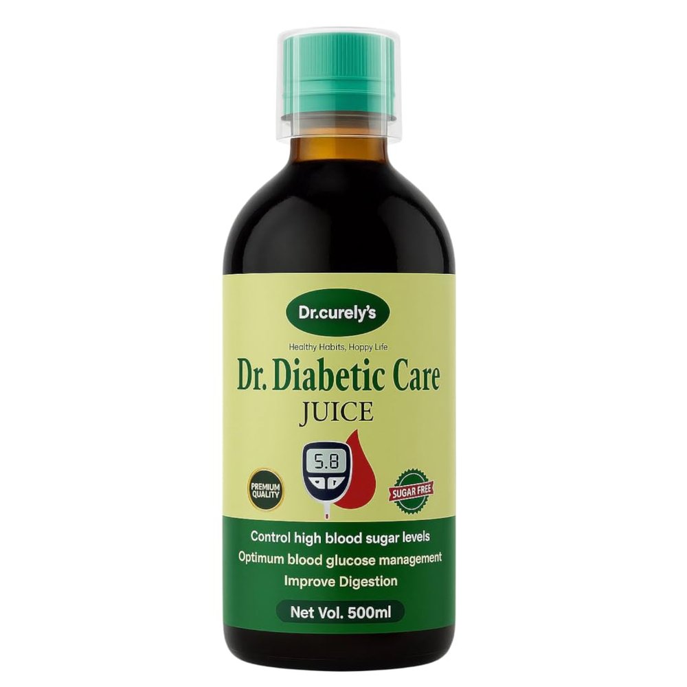 Dr.Curelys Diabetic Care Juice 500 ml | Pack of 1 | Ayurvedic Medicine with Neem, Karela & Jamun | Herbal Formula to Manage Sugar Levels | Natural Diabetic Wellness Drink