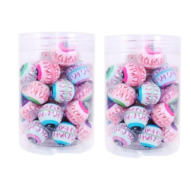 Real Fruit Extarct Spooky Eyeball Candies | Halloween Gummy Eyeballs | Creepy & Fun Edible Eye Candy | Perfect for Parties - 15 Count (Pack of 2)