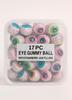 Hungry Beast - Premuim Eye Gummy Ball with Strawberry Jelly Filling | Eyeball Mixed Fruits Flavour | Center Filled Gummy | Spooky Halloween Jelly Balls - (15 Count) view 1