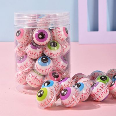 COCAME - Halloween Candy Assortment for Trick or Treat | Eye Gummy Ball with Strawberry Jelly Filling - (15 Count)