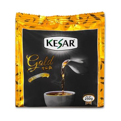 Kesar Gold Tea 250gms | Strong Assam, Rich Golden Color & Aromatic Blend | Premium Loose Leaf Chai for Rich Taste & Flavour Kesar Tea