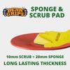 BEAR GRIPS Sponge Scrub pad for Utensils Cleaning in Kitchen Long Lasting Stain Removal Scrubber for Dish wash Liquid - Pack of 12 view 3