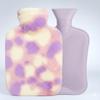 CLOUDTAB Hot Water Bag with Soft Plush Cover 2000ml Medical Grade Silicone Hot Water Bottle for Period Cramps, Back Pain Relief, Hot & Cold Therapy, Muscle Aches & Full Body Relaxation Heating Pad (Lavender) view 1
