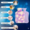 CLOUDTAB Hot Water Bag with Soft Plush Cover 2000ml Medical Grade Silicone Hot Water Bottle for Period Cramps, Back Pain Relief, Hot & Cold Therapy, Muscle Aches & Full Body Relaxation Heating Pad (Lavender) view 2