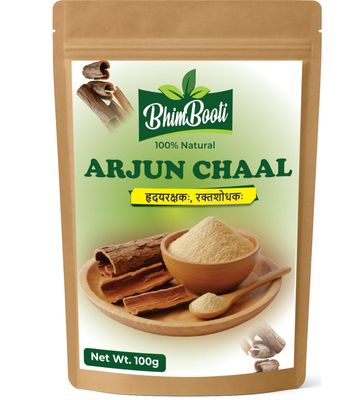 100% Pure & Natural Arjun Chaal Powder | Pure Herbal Ayurvedic Supplement for Eating, Heart Health, control Blood Pressure, Purifies Blood, Antioxidant, Increases Strength & Immunity  100g Pack