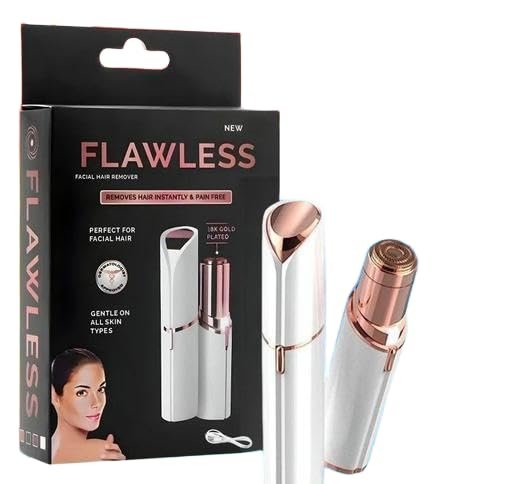 Flawless and Epilator, Lips Hair Removel, Nose Hair Removel Electric Razor Hair Removal for Women Rechargeable Trimmer with Light and USB