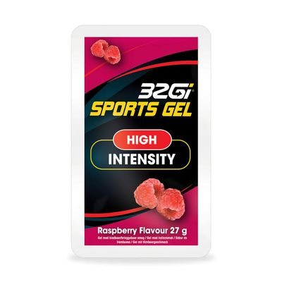 32Gi Sports Energy Gel | Quick Releasing Energy | Patended Snap Open Technology- 27g each- Pack of 3 (Pack of 3, Raspberry)