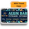 Alum Bar | FitkariStone with Travel Case 400 g , Natural Fitkari Stone for Aftershave, Underarms, Skin Tightening,Water Purification | Crystal White Alum Bar for Deodorant, Acne treatment | Gentle & Effective-100g x Pack of 4 view 2