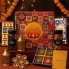 Bay Nut Luxury Diwali Gift Hamper with Chocolate 125gm, choco almond 100gm, 4 wax filled Diyas,2 laltern, urli, roasted makhana and Greeting Card view 1