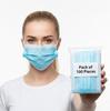Disposable Face Masks, 3-Layer Filtration, Skin-Friendly Non-Woven Fabric with Elastic Straps, Pack of 100, Blue view 3
