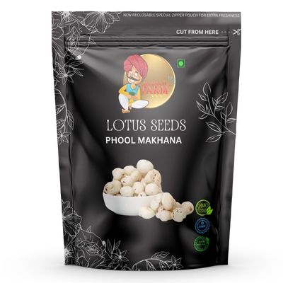 Marwadi Farm Phool Makhana | Crunchy & Nutritious Lotus Seeds | Fox Nuts | Healthy Roasted Snack | Gluten-Free & Low-Calorie Superfood (300Gram)