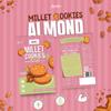 Millet Almond Cookies  110g | Made with Whole Wheat, Ragi & Jowar | Sweetened with Jaggery | Healthy Crunchy Cookies with Roasted Almonds | Individually Wrapped (Pack Of 2) view 3
