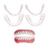 Enakshi 2 Pairs Top Bottom Veneers False Teeth Smile Denture | Quick Fit Flexible Silicone Dentures | Moldable, Snap-On Design | Perfect Smile Replacement & Repair for Adults and Teenagers view 2