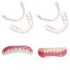 Enakshi 2 Pairs Top Bottom Veneers False Teeth Smile Denture | Quick Fit Flexible Silicone Dentures | Moldable, Snap-On Design | Perfect Smile Replacement & Repair for Adults and Teenagers view 3