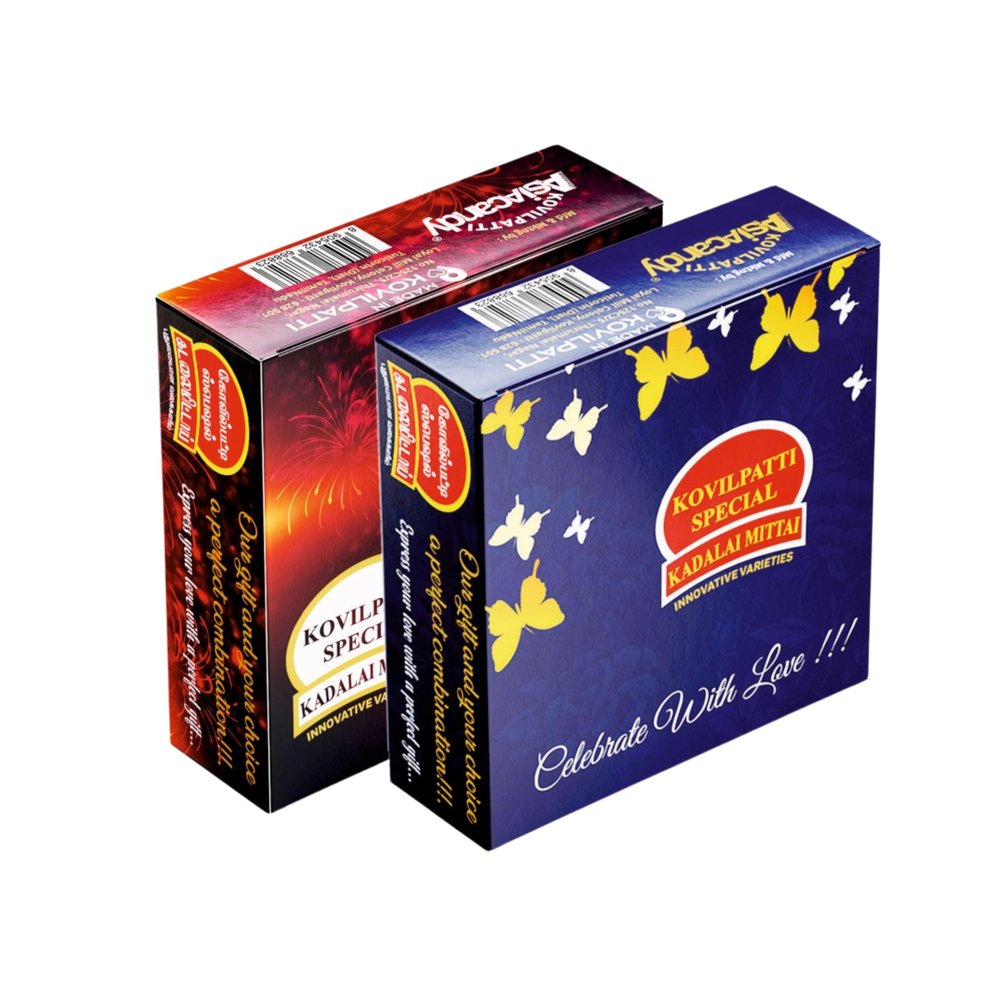 Kovilpatti Asiacandy Mini Chikki Box (690g Total) | 230g  Pack of 3 | 8 Varieties  Chikki , Samba Aval Mixture, Karuppu Kavuni , Sweet Corn , Paasi Paruppu, Cashew, Co-Co & Kadalai Laddu | Traditional South Indian Combo