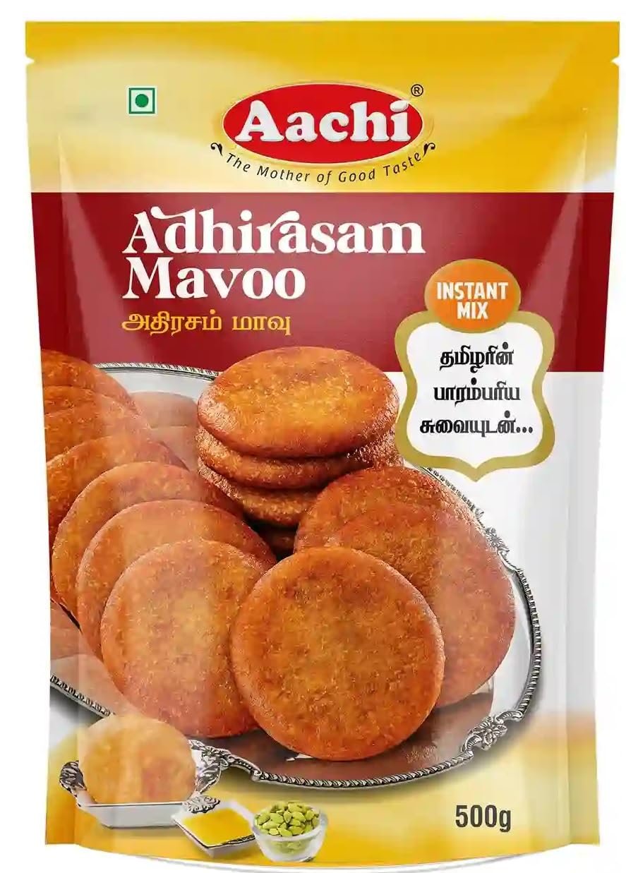 Aachi Adhirasam Mavoo Instant Mix, Traditional South Indian Sweet Mix, 500g