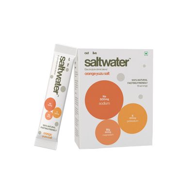 Saltwater Electrolytes | Zero Added Sugar | Sodium, Potassium, Magnesium | Keto Friendly, Vegan, No Preservatives | Pack of 16 (Pack of 16, Orange Yuzu)
