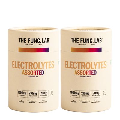 The Func. Lab Daily Electrolytes - Assorted | Pack of 2,30 Sachets Each | Instant Hydration Powder with Sodium, Potassium, Magnesium | Sugar-Free, No Preservatives | Instant Energy, Recovery Drink