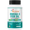 Activin Omega - 3 Fish Oil Triple strenghth for Men and Women | EPA 540 mg and DHA 360 mg | Burpless Fish Oil Supplement | 60 softgel Capsules view 1