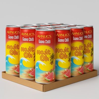 Ahnlichs Mojitoh Guava Chilli Sparkling Mocktail | Bold Tropical Flavor with a Spicy Kick | Pack of 12
