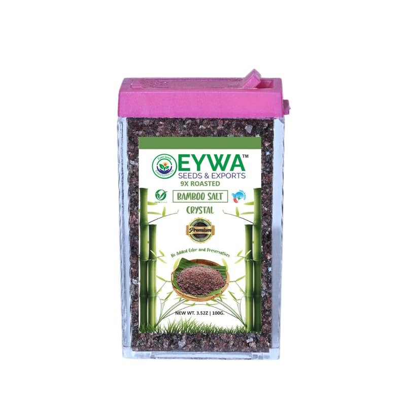 Bamboo Salt 9X Roasted (100 Gm)| Small Crystal Form | Premium Korean Style Sea Salt | Roasted in Bamboo 9 Times | Pure & Natural | By Eywa Seeds