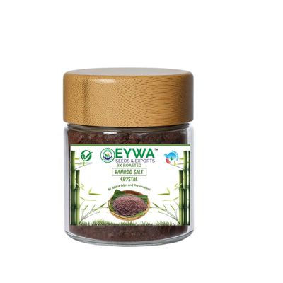 Bamboo Salt 9X Roasted (50 Gm)| Small Crystal Form | Premium Korean Style Sea Salt | Roasted in Bamboo 9 Times | Pure & Natural | By Eywa Seeds