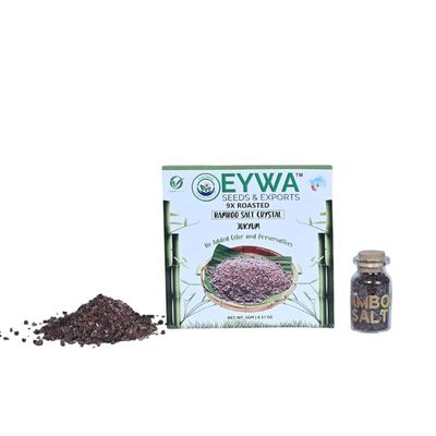 Bamboo Salt 9X Roasted (10 Gm)| Small Crystal Form | Premium Korean Style Sea Salt | Roasted in Bamboo 9 Times | Pure & Natural | By Eywa Seeds