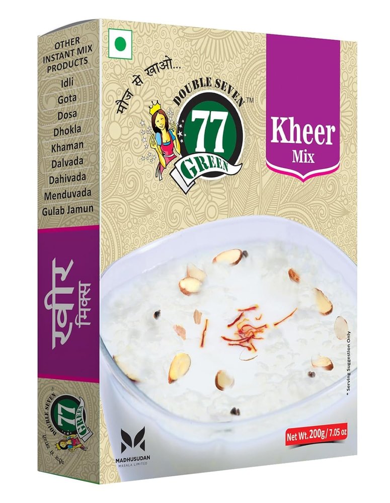 77 Green Kheer Mix  Indian Kheer Dessert | Made with Real Ingredients & No Added Preservatives | Quick & Easy Ready-to-Cook Indian Sweet with Rice, Milk Solids, and Cardamom (400g)