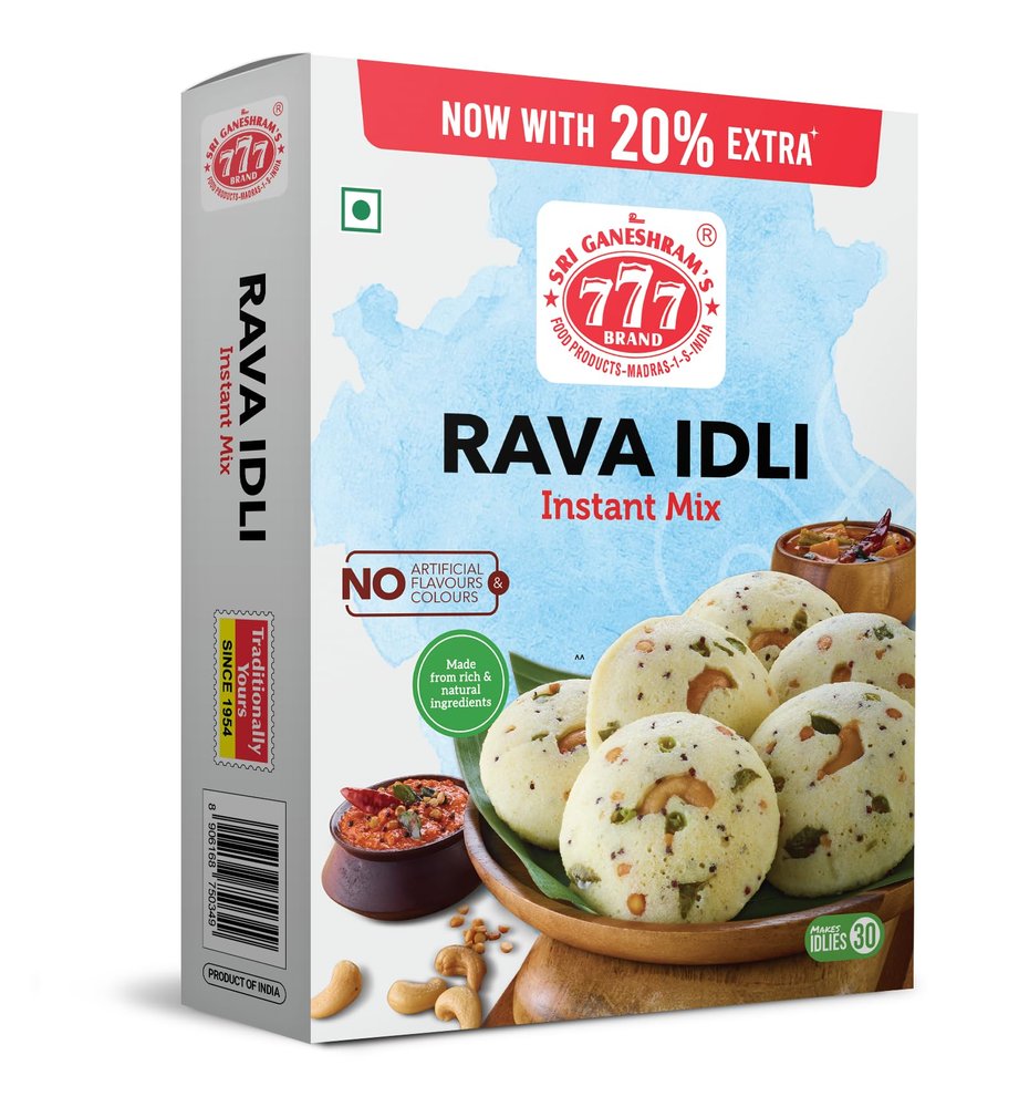777 Rava Idly Mix 600g | Instant Semolina Idli | Suji Idli Mix | Karnataka Style Breakfast | Ready to Steam