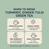 Brewora Turmeric Ginger Tulsi Green Tea Pouch | Spiced Wellness Blend | Holy Basil & Antioxidant Rich Green Tea | Soothing & Energizing Flavor | Loose Leaf Tea in Resealable Pouch_100 gm view 4