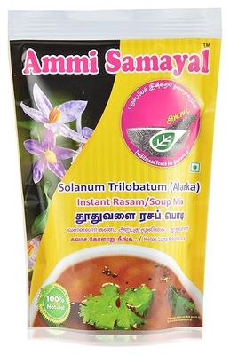 Ammi Samayal Solanum Trilobatum Instant Rasam Soup Mix | Spicy & Premium Soup | Rich in Antioxidants | Improves Breathing & Respiratory Health | 100 Gram Pack