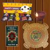 Bogatchi Diwali Gift Pack 10 Premium Chocolates with LED Diya & Rangoli Festive Gift Hamper (140g) view 1
