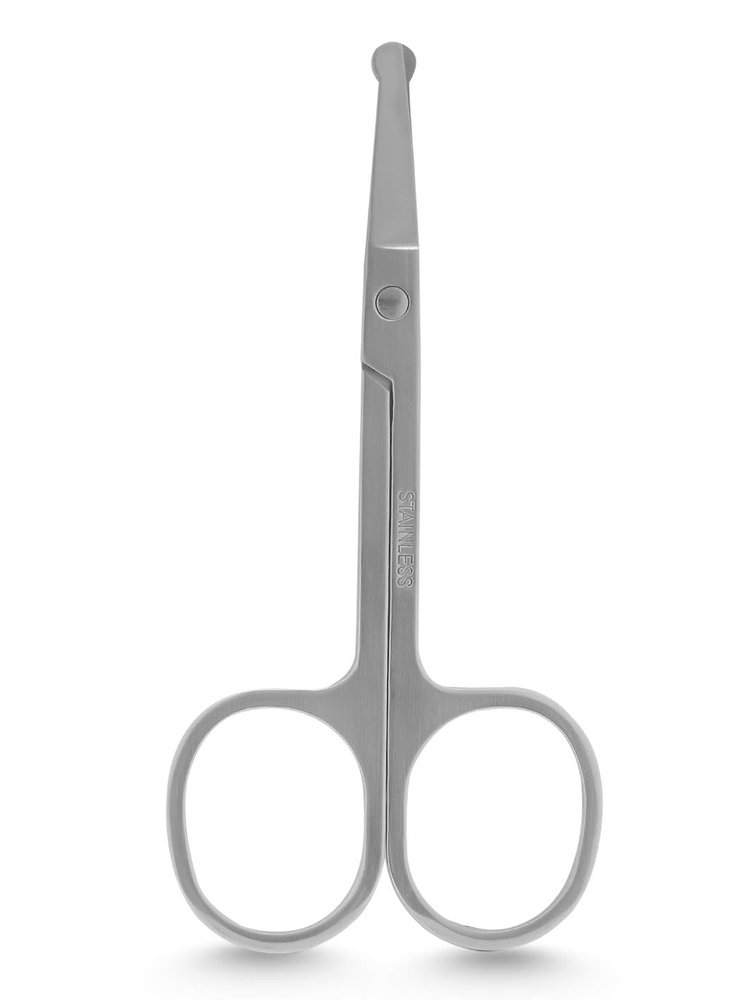 Ankita Nasal Safety Personal Grooming Scissor for Nose Hair, Beard, Moustache and Eyebrow | Safety Blunt Round Tip Heavy Duty & Rust-Free SS Metal | 9 cm