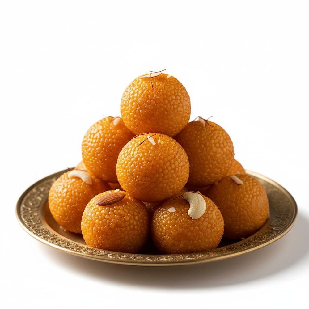 Boondhi Laddu - Traditional and Festival Sweet - 500g - Healthy, Homemade, Traditional & Festival Sweets for Gifting and Celebrations - Fresh & Authentic Flavor