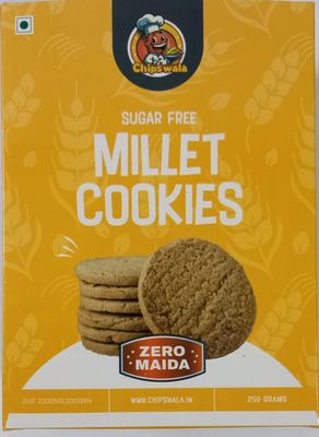 Chipswala sugar free Millet cookies | Low fat, low calories, gluten free, no added sugars, no palm oil,no maida, low glycemic index, healthy snack Pack of 5
